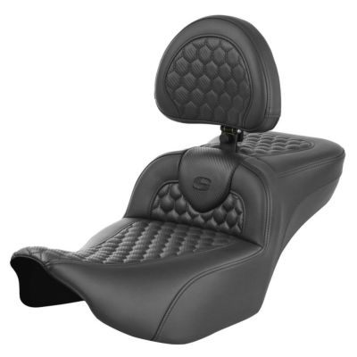 サドルマン エクステンドリーチ ロードソファシート バックレスト付 ハニカムステッチ/ブラック