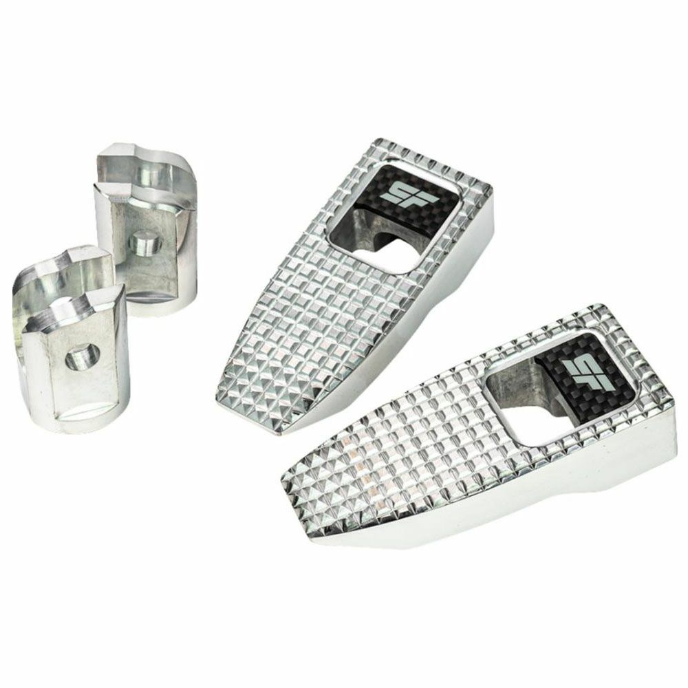 SLYFOX スピード フットペグ ライダー側 (クローム) M8 ソフテイル、スポーツスターS、ナイトスター 