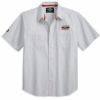 Men's Short Sleeve Striped Race Woven Shirt-01