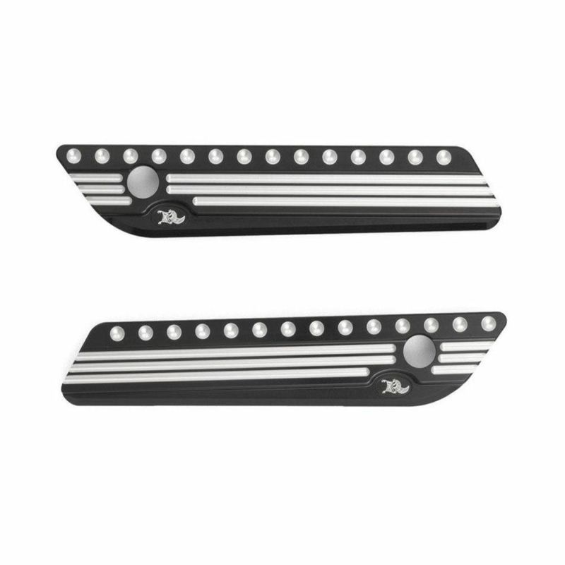  2014年以降 ツーリング サドルバックヒンジカバー ブラックマシーン仕上げ KEN'S FACTOR 