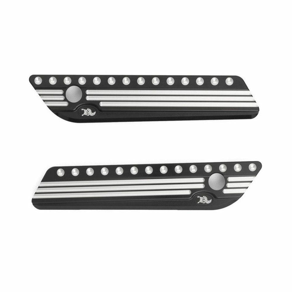  2014年以降 ツーリング サドルバックヒンジカバー ブラックマシーン仕上げ KEN'S FACTOR 