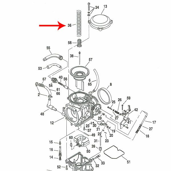 CVキャブレター用 バキュームピストンスプリング American Prime Mfg（アメリカンプライム） 2