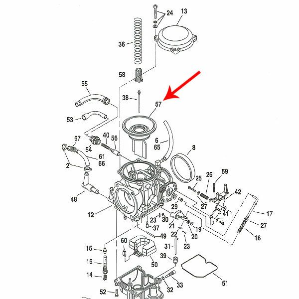 CVキャブレター用 バキュームピストン American Prime Mfg（アメリカンプライム） 2
