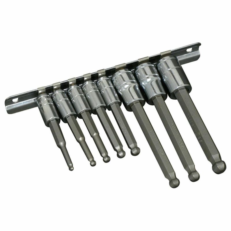 ヘックス ボールポイント ロングビットソケットセット 8ピース Genius Tools（ジーニアスツールズ）