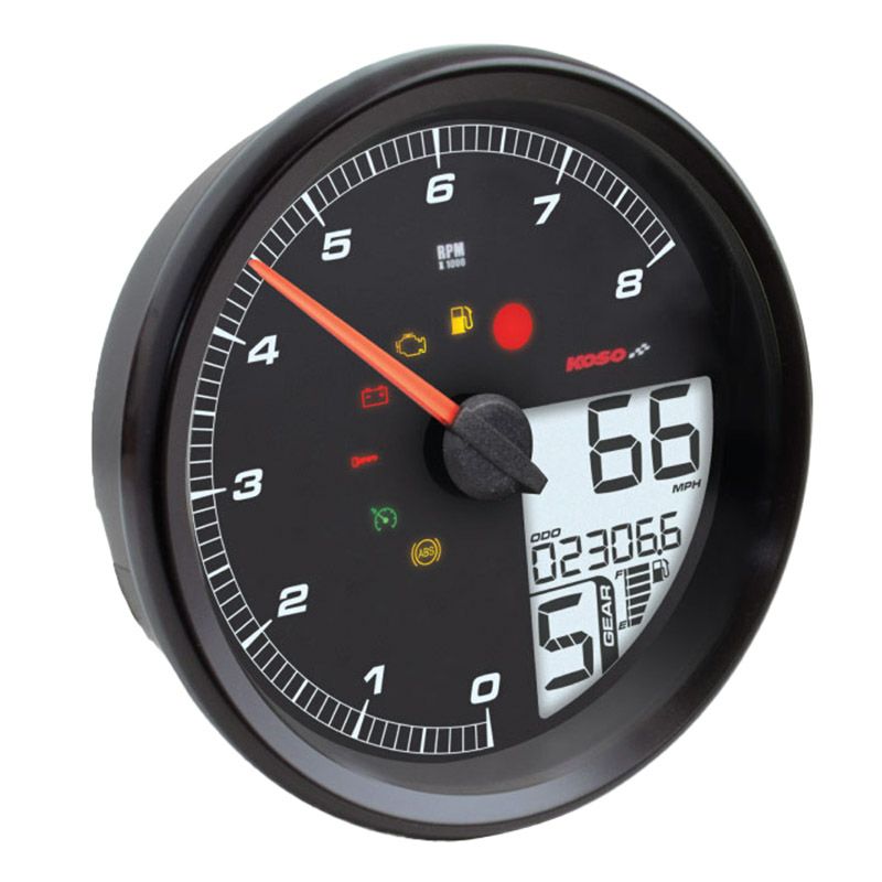 2013以前 ロードキング、2011以前 ダイナ、2010以前 ソフテイル 5インチ マルチファンクションメーター HD-05 (ブラック)1