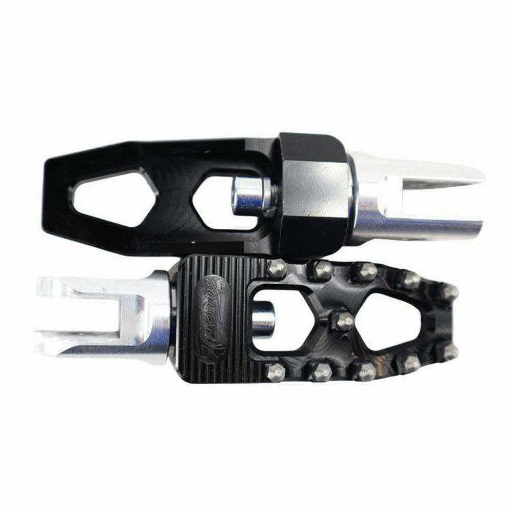 M8 ソフテイル、スポーツスターS、ナイトスター プロシリーズ MX ライト ライダー フットペグ ブラック TC Bros 