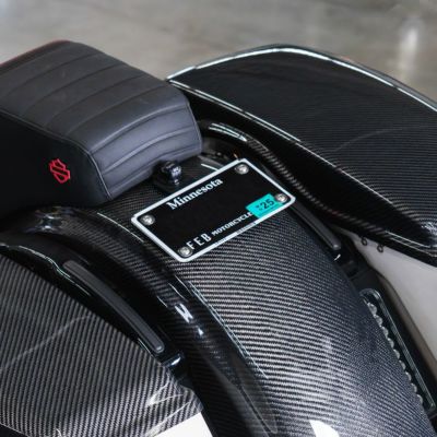 ハーレー レイダウン ナンバーブラケット (ブラック) ホフマンデザイン