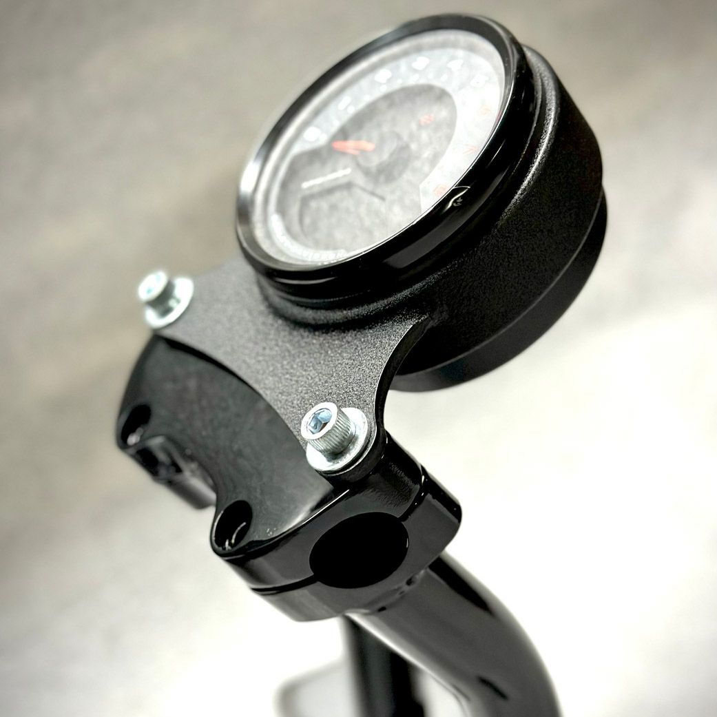 2022以降 ローライダーS メーターマウントブラケット/トップクランプセット (リンクルブラック/グロスブラック)1