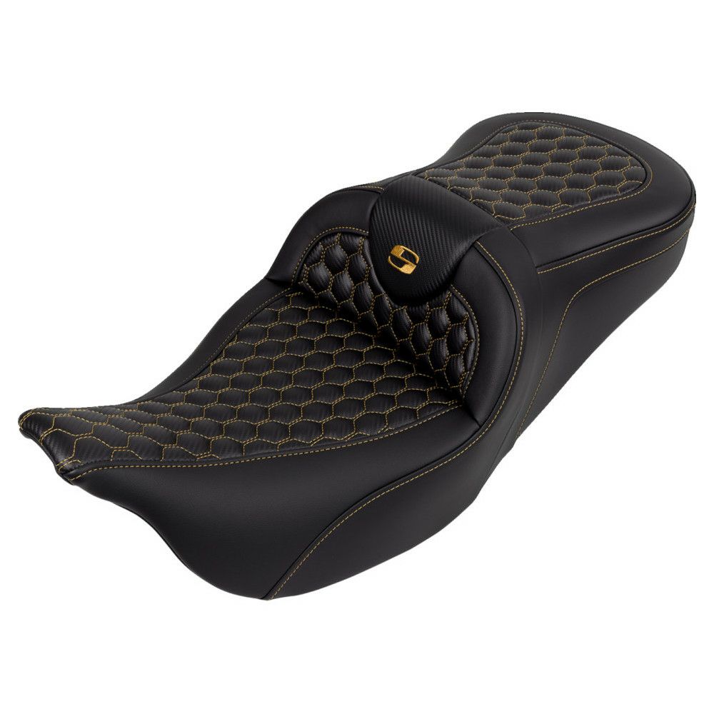 サドルマン ロードソファシート ハニカムステッチ/ゴールド