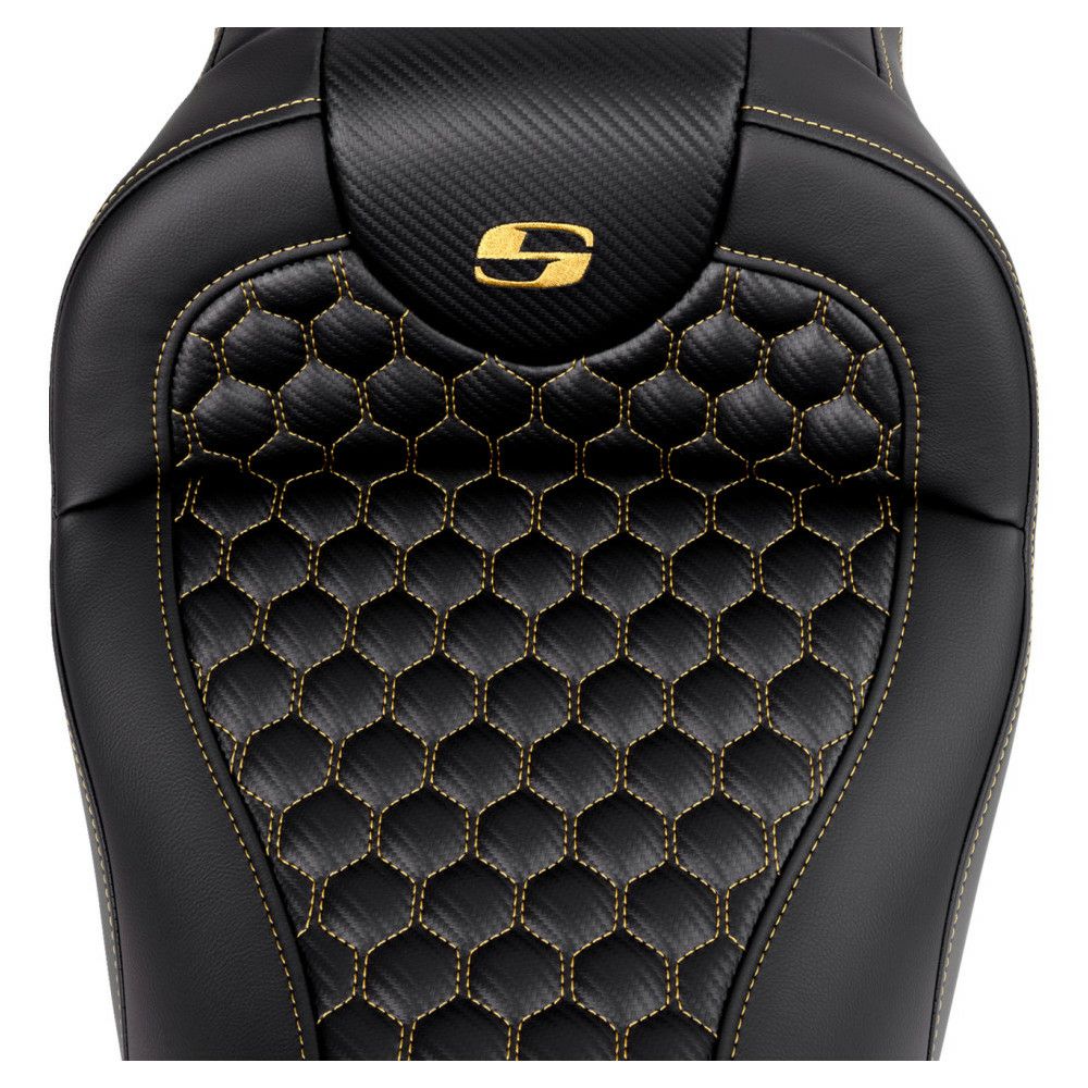 サドルマン ロードソファシート ハニカムステッチ/ゴールド