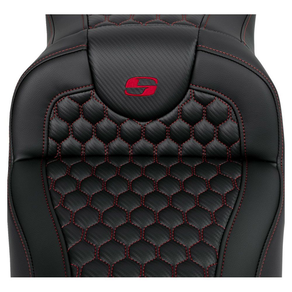 サドルマン エクステンドリーチ ロードソファシート ハニカムステッチ/レッド