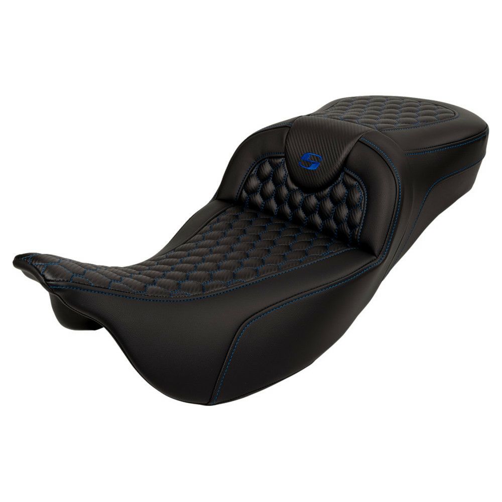 サドルマン エクステンドリーチ ロードソファシート ハニカムステッチ/ブルー