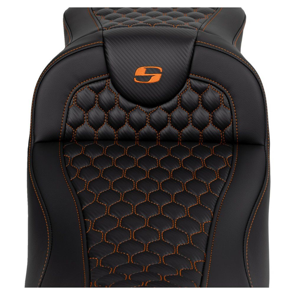 サドルマン エクステンドリーチ ロードソファシート ハニカムステッチ/オレンジ