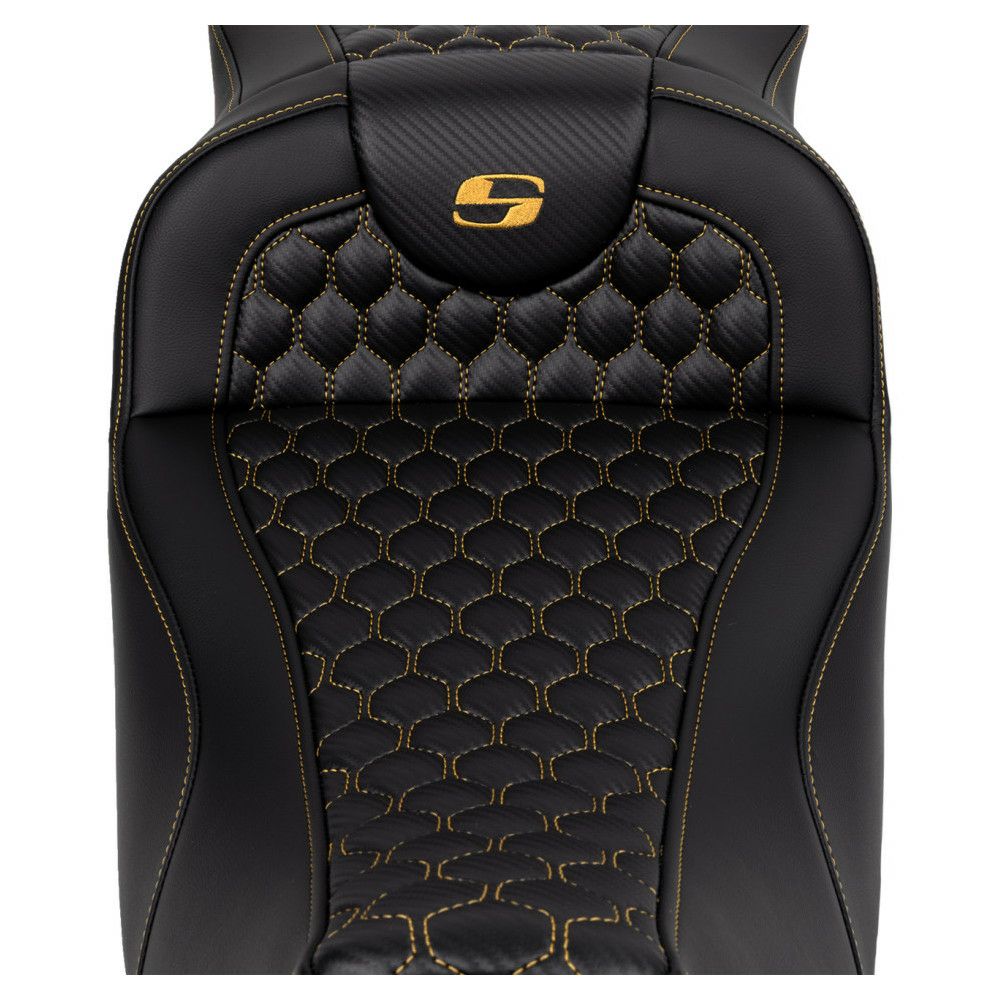 サドルマン エクステンドリーチ ロードソファシート ハニカムステッチ/ゴールド