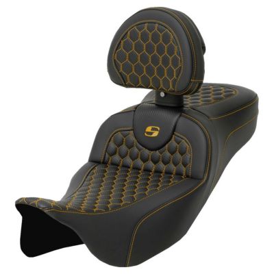 サドルマンSDCコラボシード◆シルバーステッチ◆ハーレーダビットソンツーリング サドルマン（SADDLEMEN）製ハーレーダビッドソン・シート