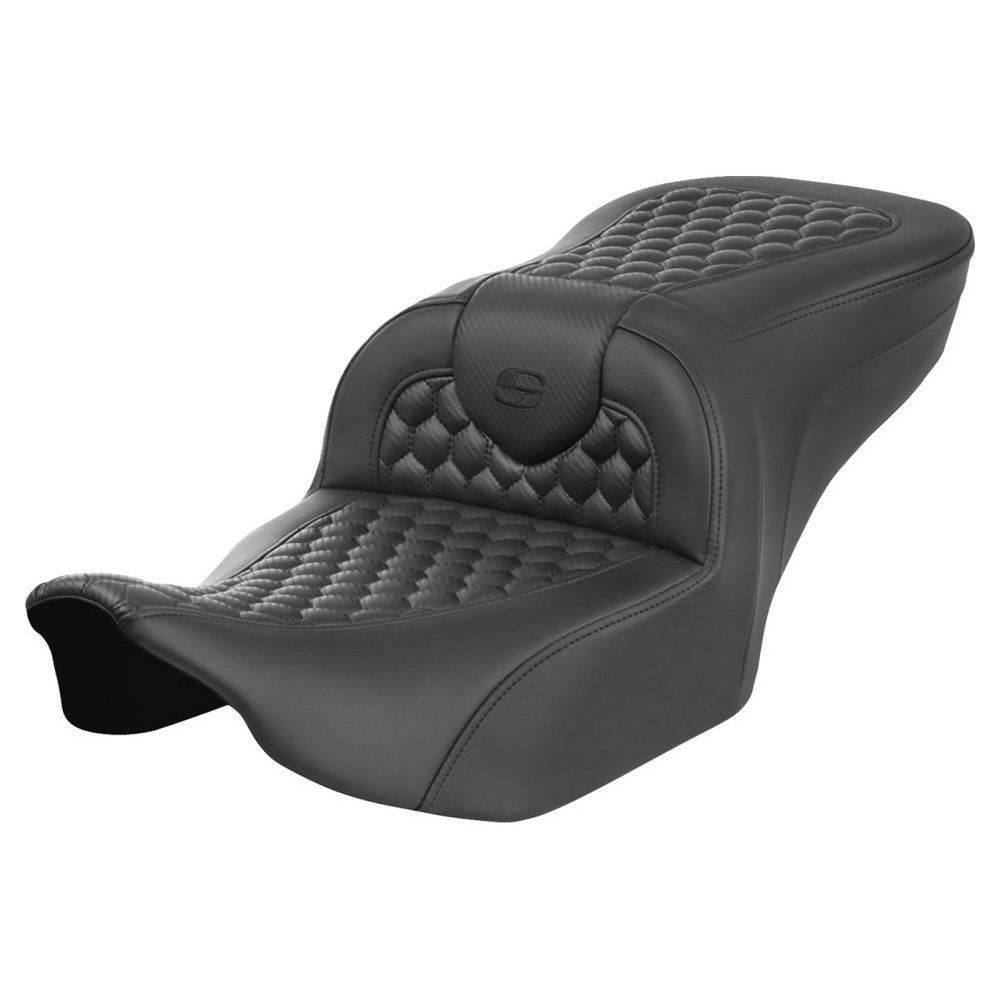 サドルマン ロードソファシート バックレスト付 ハニカムステッチ/ブラック