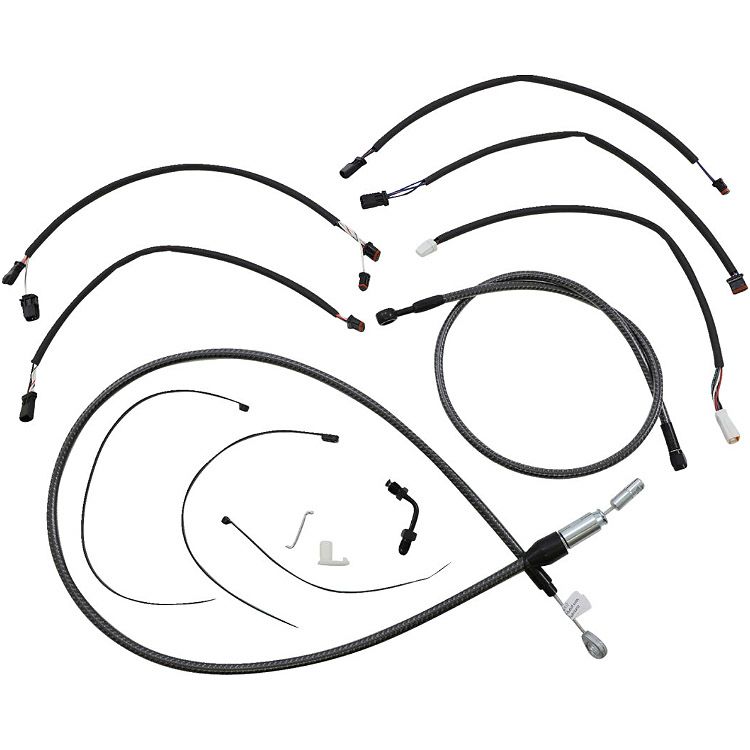  2018～2024 ソフテイル ストリートボブ、レイクアウト、ファットボーイ ハンドルバークイックインストールキット 12～14インチ用 (カーボンファイバー)