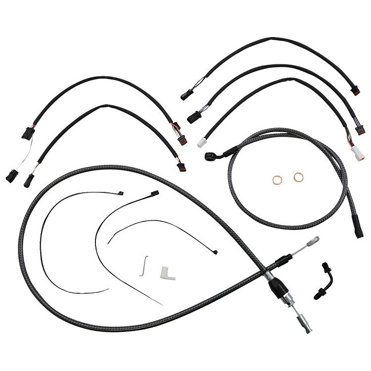 2018～2024 ソフテイル ローライダーS、ファットボブ ハンドルバークイックインストールキット 15～17インチ用 (カーボンファイバー)