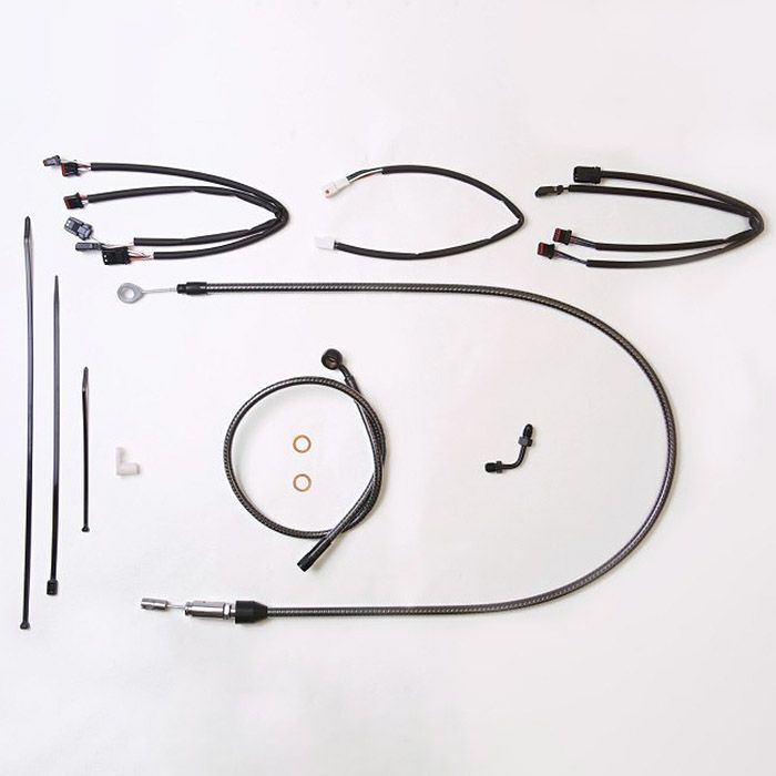 2021～2023 ストリートグライド、エレクトラグライド ハンドルバークイックインストールキット 12～14インチ用 (カーボンファイバー)