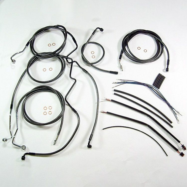 2016 ストリートグライド、エレクトラグライド ハンドルバーインストールキット 12～14インチ用 (ブラックパール)