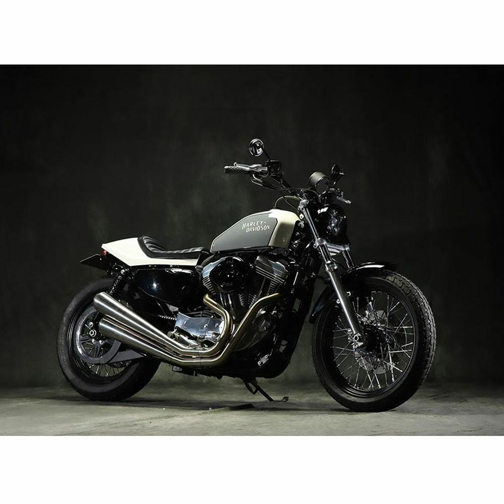 2004～2006 スポーツスター FTツインハンマー エキゾーストマフラー ヘアライン仕上げ GLEAMING WORKS