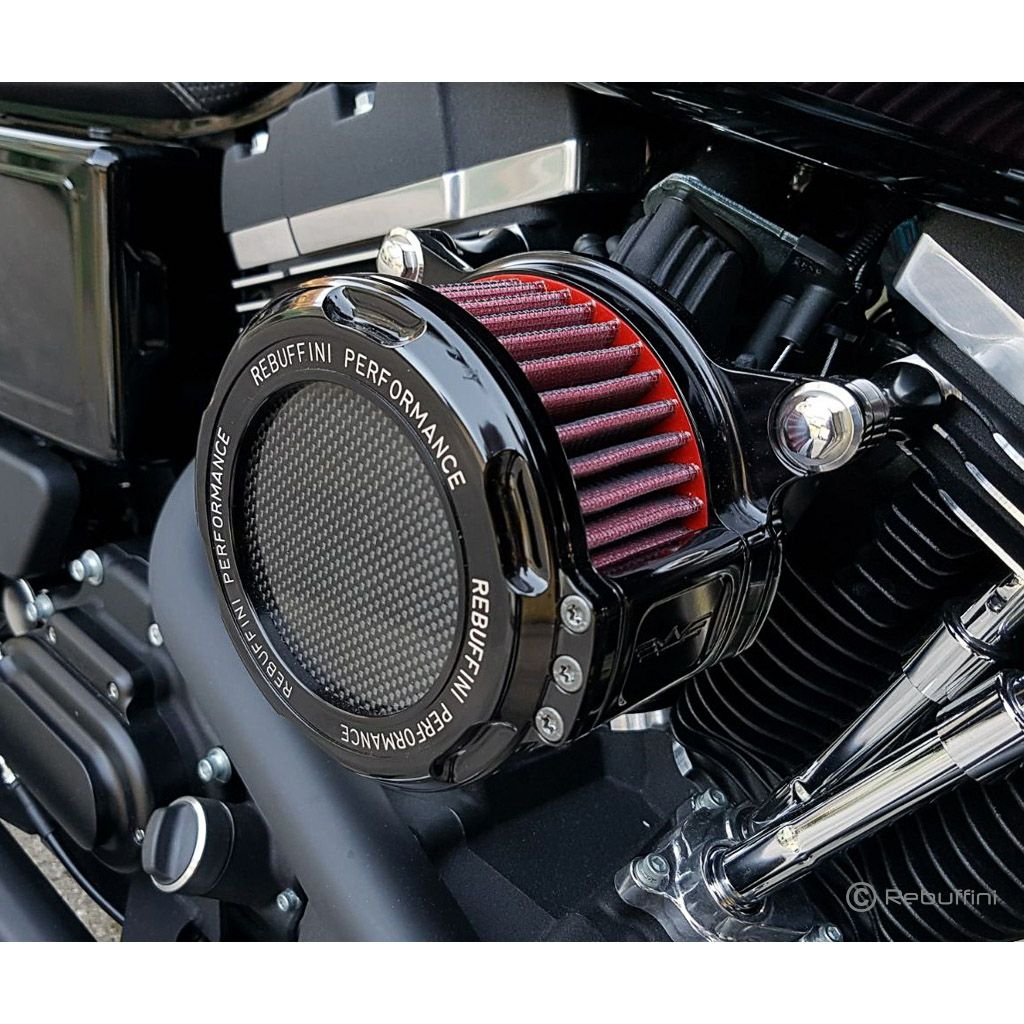 ハーレー ツインカム ケーブルスロットル車用 トゥオーノ・ハイフローエアクリーナー (ブラック)2