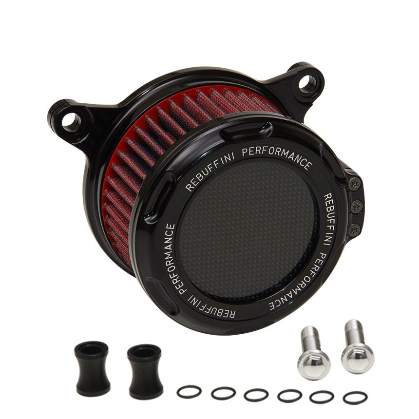 ハーレー ツインカム ケーブルスロットル車用 トゥオーノ・ハイフローエアクリーナー (ブラック)3