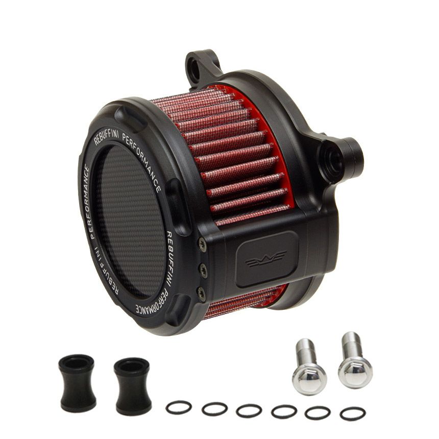 ハーレー ツインカム ケーブルスロットル車用 トゥオーノ・ハイフローエアクリーナー (マットブラック)1