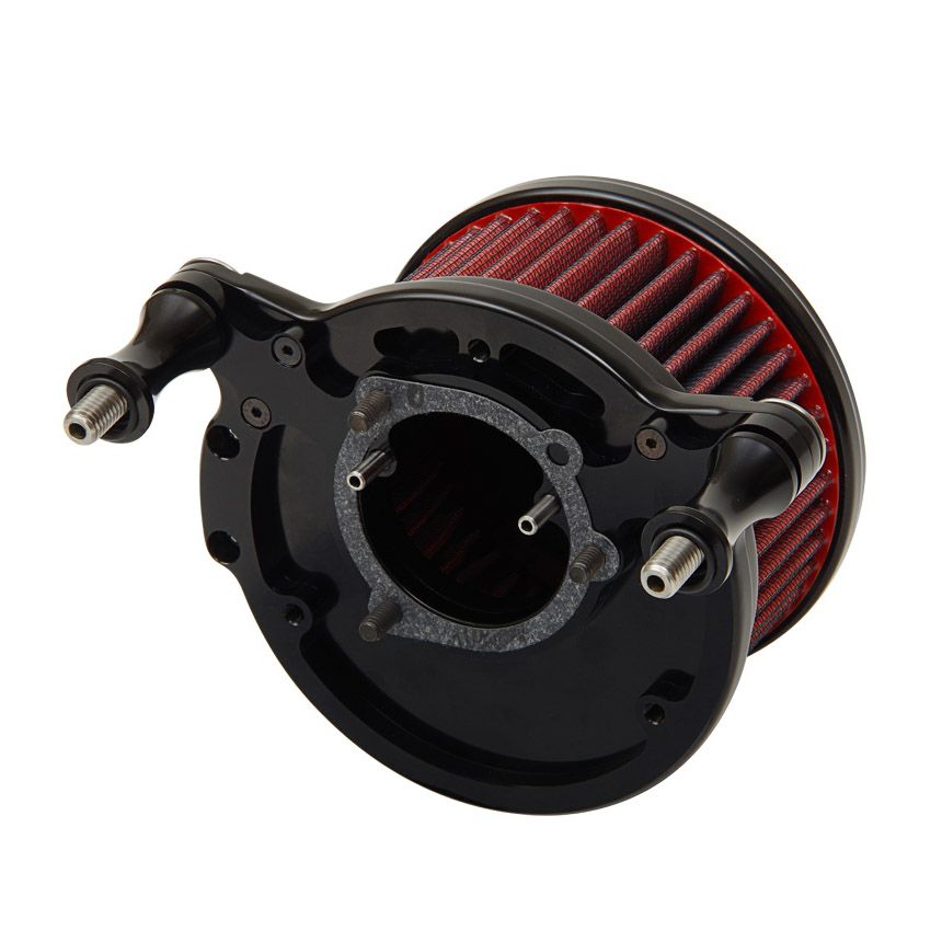 ハーレー ツインカム ケーブルスロットル車用 トゥオーノ・ハイフローエアクリーナー (マットブラック)2