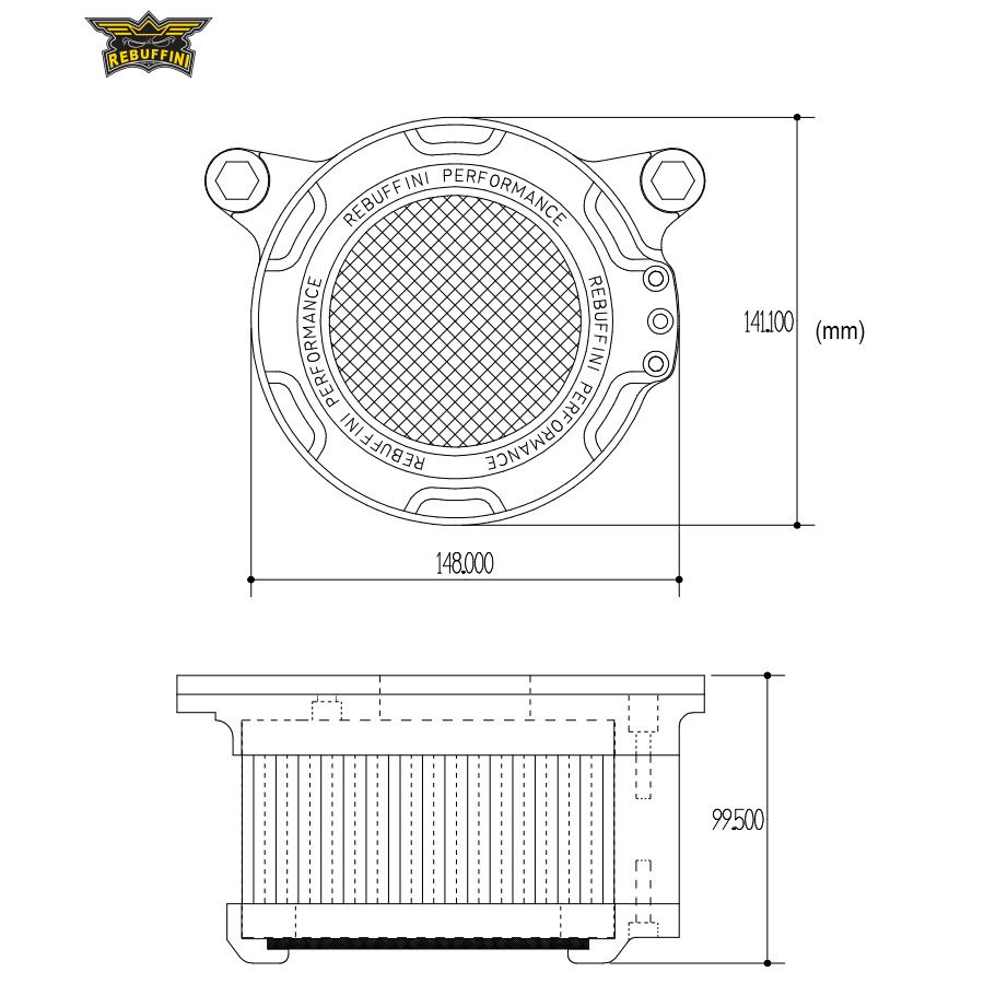 ハーレー ツインカム ケーブルスロットル車用 トゥオーノ・ハイフローエアクリーナー (マットブラック)4