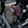 ハーレー ツインカム 電子制御スロットル車用 トゥオーノ・ハイフローエアクリーナー (ブラック)