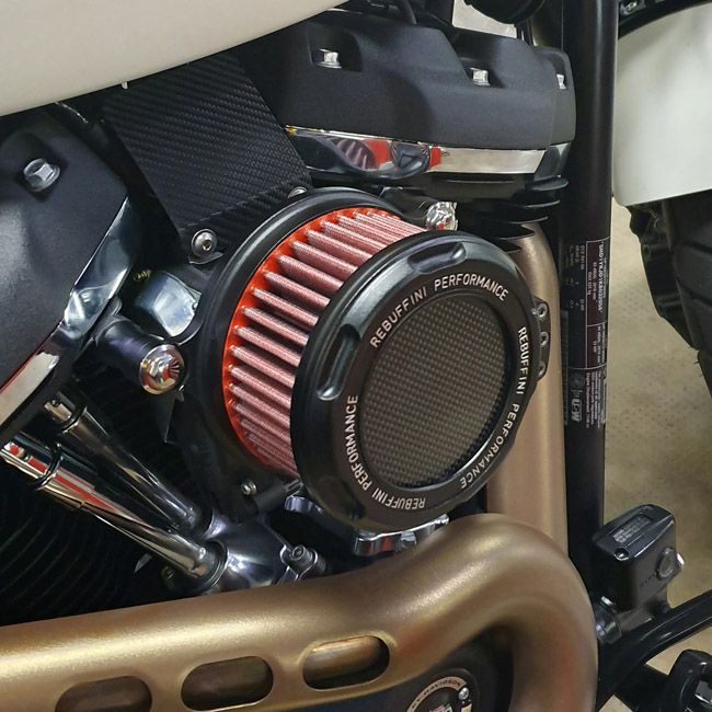 ハーレー ツインカム 電子制御スロットル車用 トゥオーノ・ハイフローエアクリーナー (マットブラック)