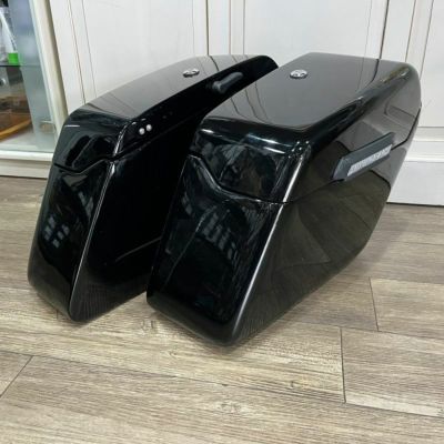 FXLRS用ハードサドルバッグ Baldur エクストララージ グロスブラック Viking Bags