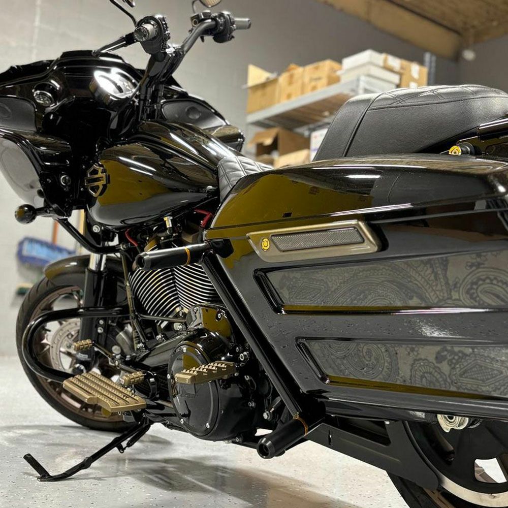  2014～2024 ツーリング ダブルバレル パフォーマンス サドルバッグガード ブラック Hog Workz