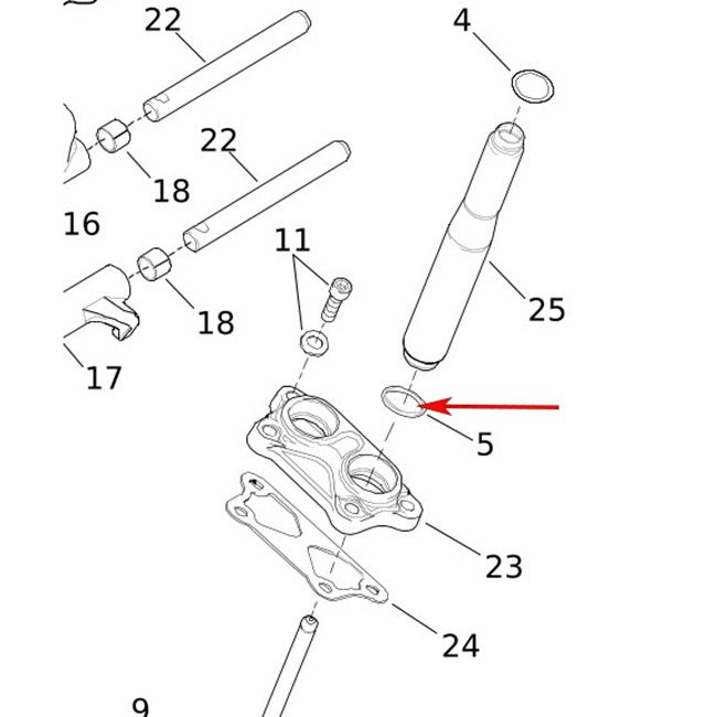 2004～2021 スポーツスター プッシュロッドチューブ ロワーOリングセット1