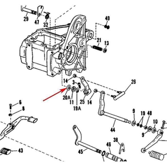 1980～2006 ビッグツイン シフターシャフト シール1