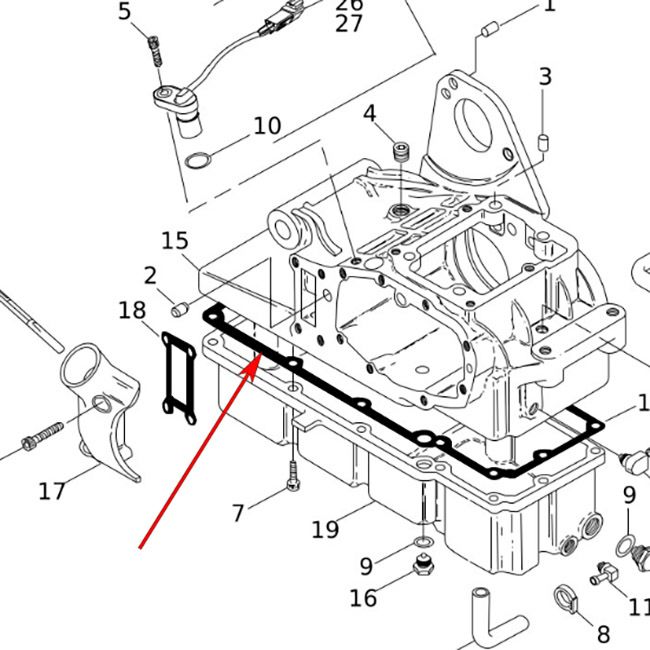 1993～1998 ツーリング オイルパン ガスケット1