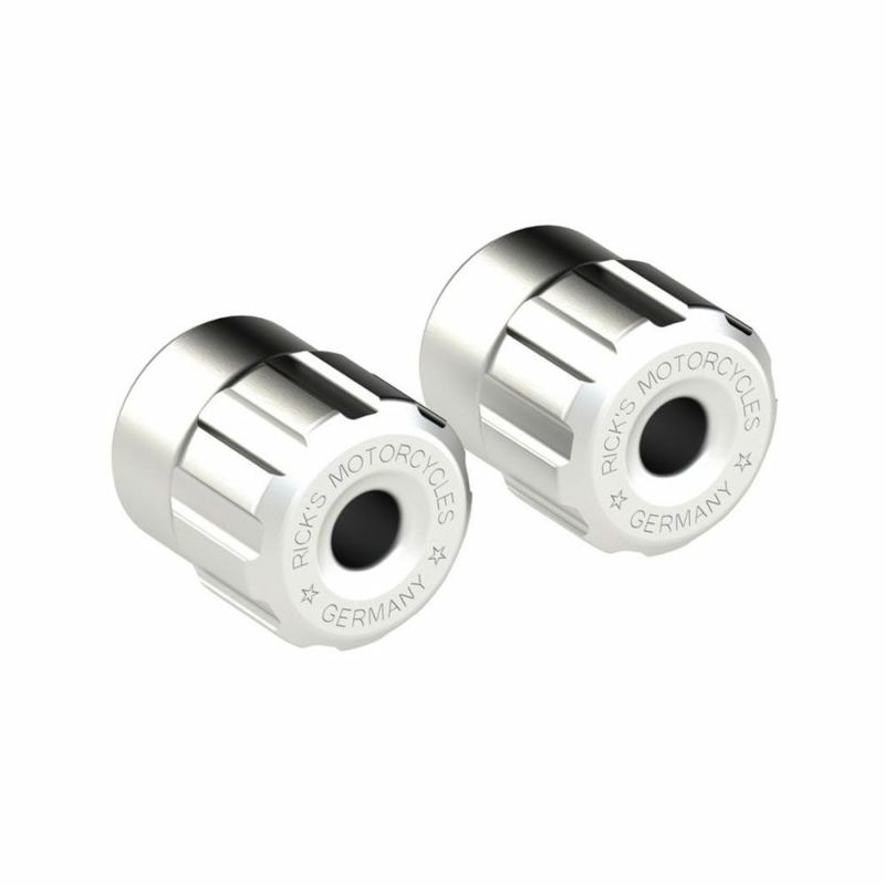 リックスモーターサイクルズ クラッシュバー用エンドキャップ ポリッシュ 