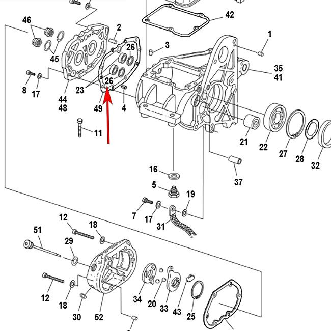 1980～1999 エボリューション1340、ショベル ビッグツイン トランスミッションベアリングカバー ガスケット1