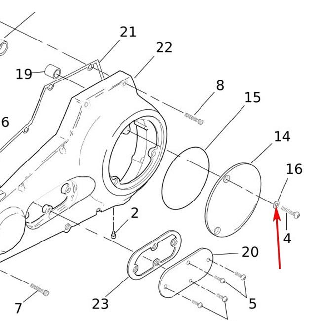 1984～1998 エボリューション1340、1970～1985 ショベル ダービーカバーボルト シールワッシャー1