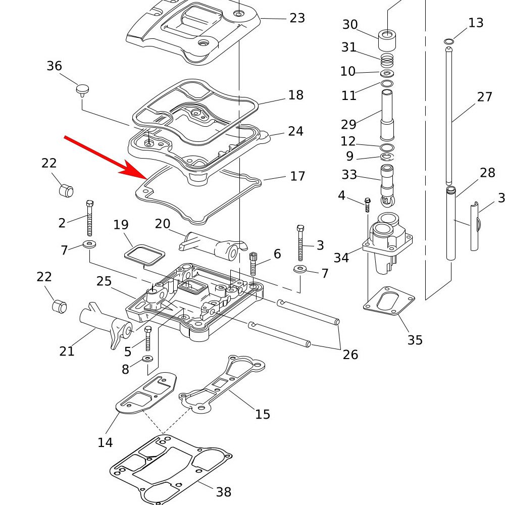 1992～1999 エボリューション1340 ロッカーカバー ロワーガスケットセット1
