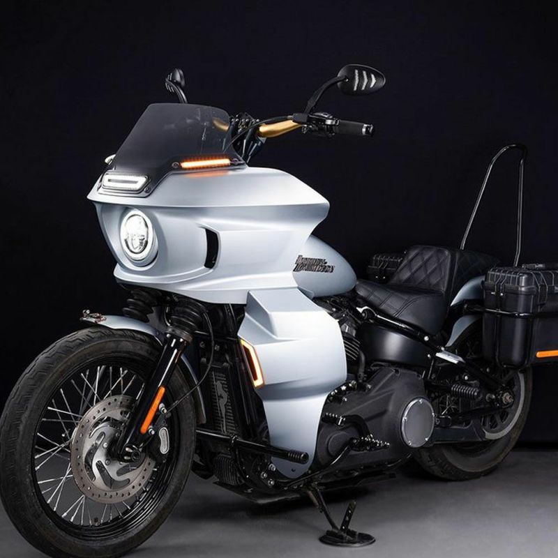 M8 ローライダーST ロワーフェアリング ビビッドブラック Advanblack