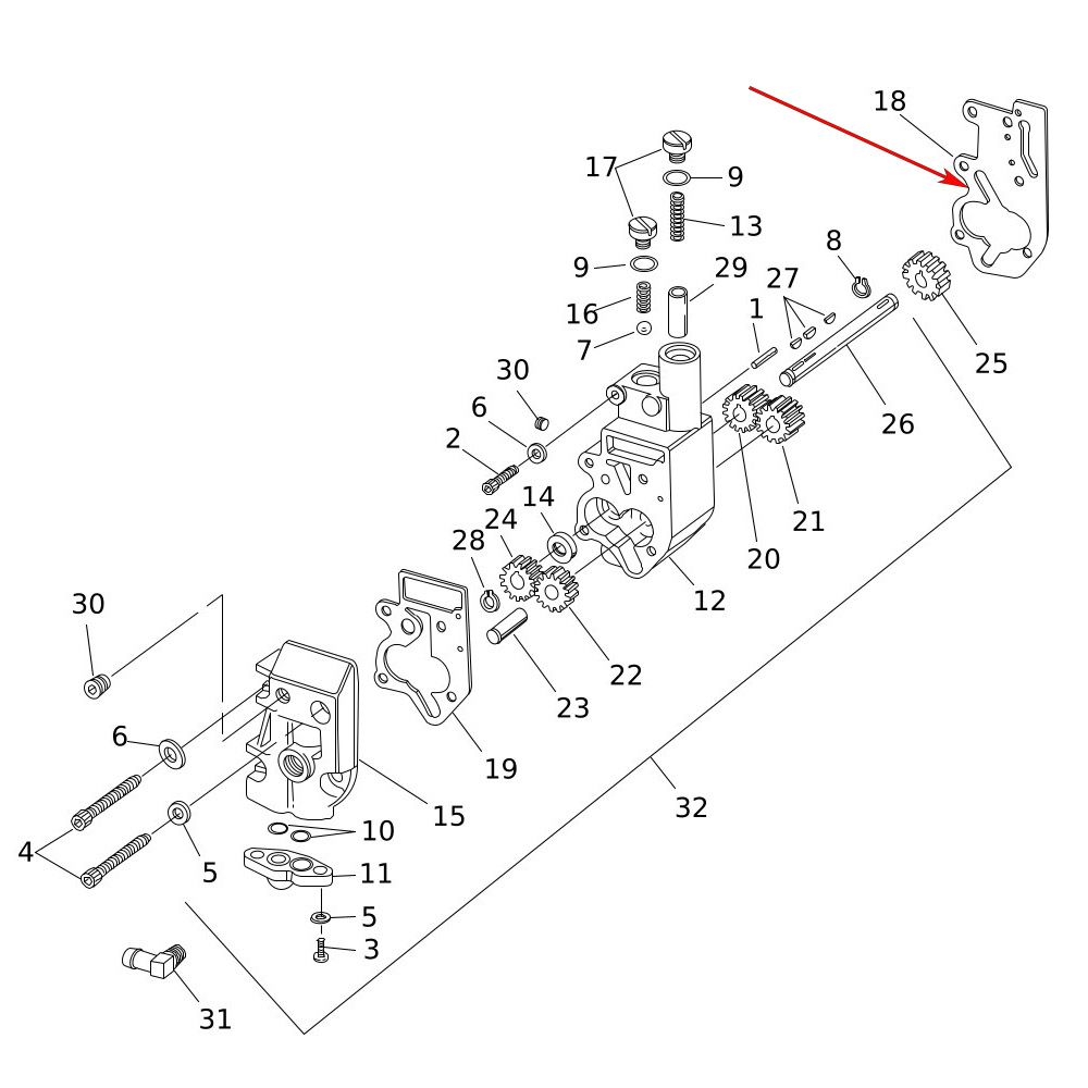 1992～1999 エボリューション1340 オイルポンプボディ ガスケット1