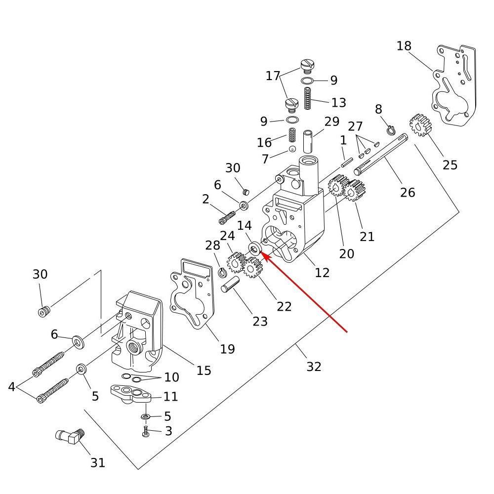1958～1999 エボリューション1340、ショベルヘッド、パンヘッド オイルポンプボディ シール2