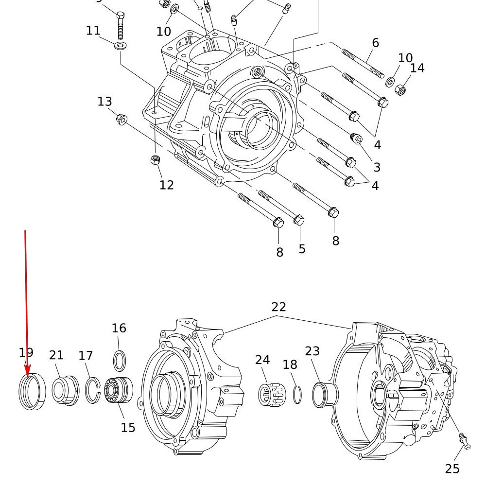 1970～1999 エボリューション1340、ショベルヘッド スプロケットシャフト オイルシール2