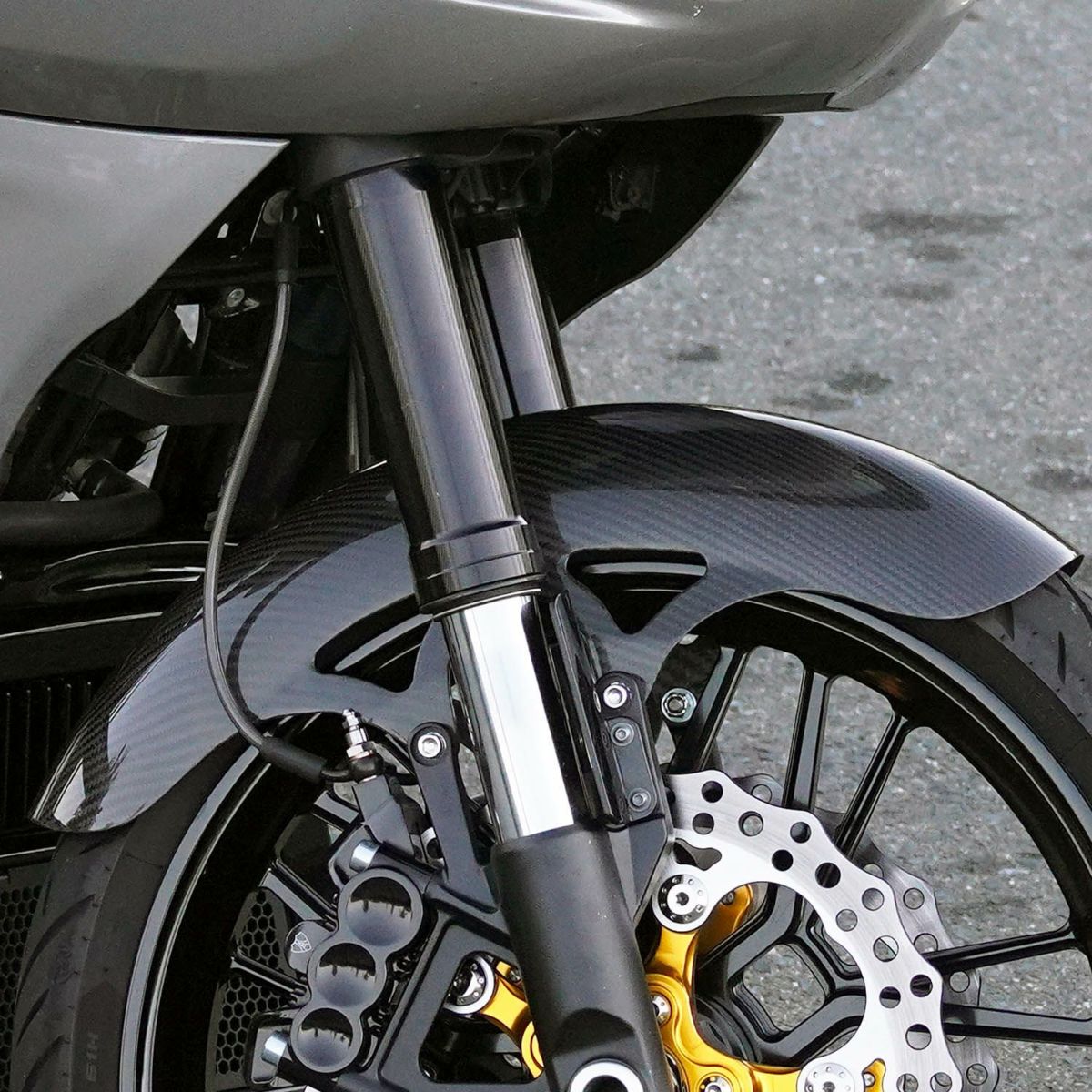 2014～2023 ツーリング プロスポーツ 21インチ用 カーボンフロントフェンダー2