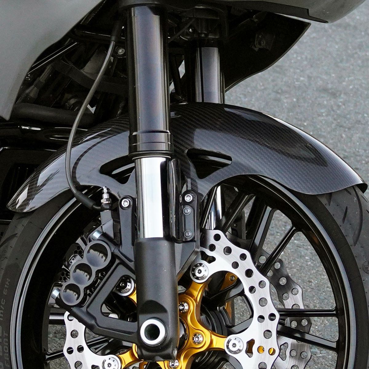 1999～2013 ツーリング プロスポーツ 21インチ用 カーボンフロントフェンダー4