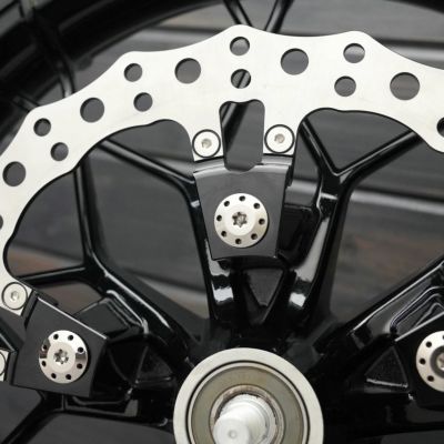 2024以降 ツーリング、スポーツスターS、パンアメリカ チタニウム フローティングローターボルト (ポリッシュ) アレンネス