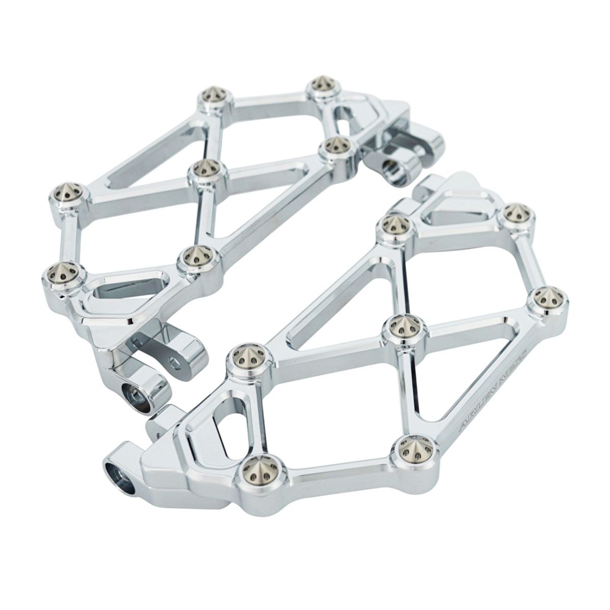 ツーリング、トライク、FLソフテイル、ダイナスイッチバック ダイアモンド ミニフロアボード (クローム)