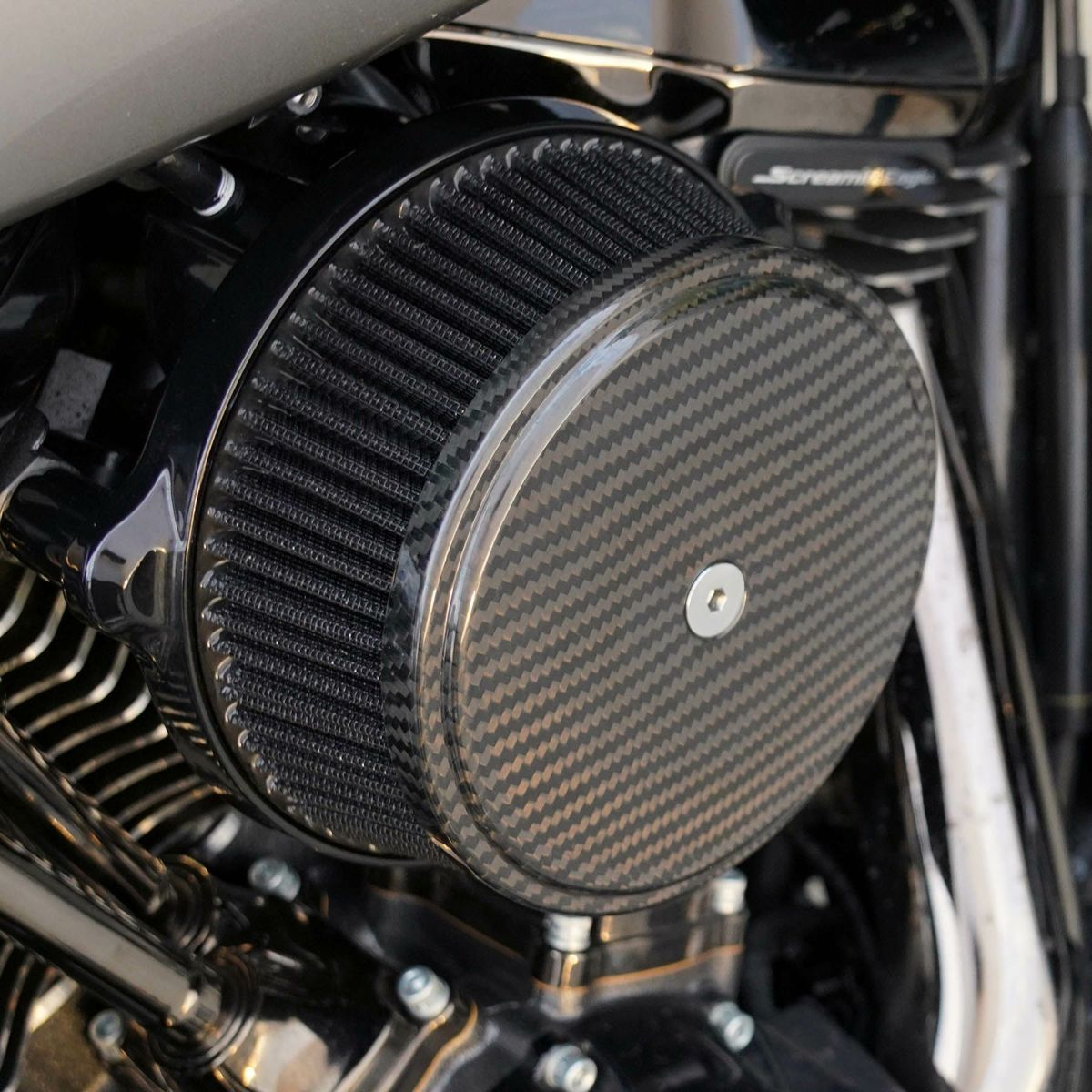 2024以降 ツーリング、2025以降 ソフテイル アレンネス ビッグサッカー ステージ1・エアクリーナー カーボンカバー